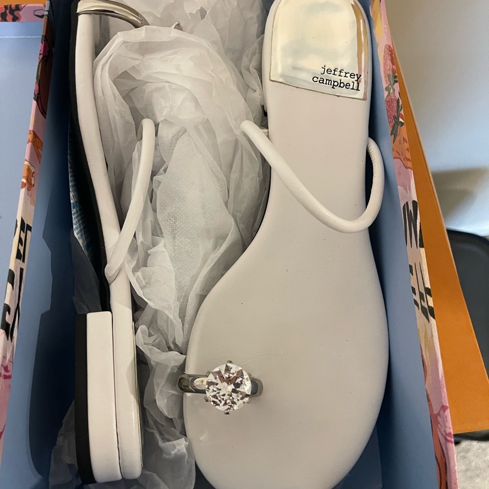 Jeffrey Campbell Bachelorette White Women's Sandals